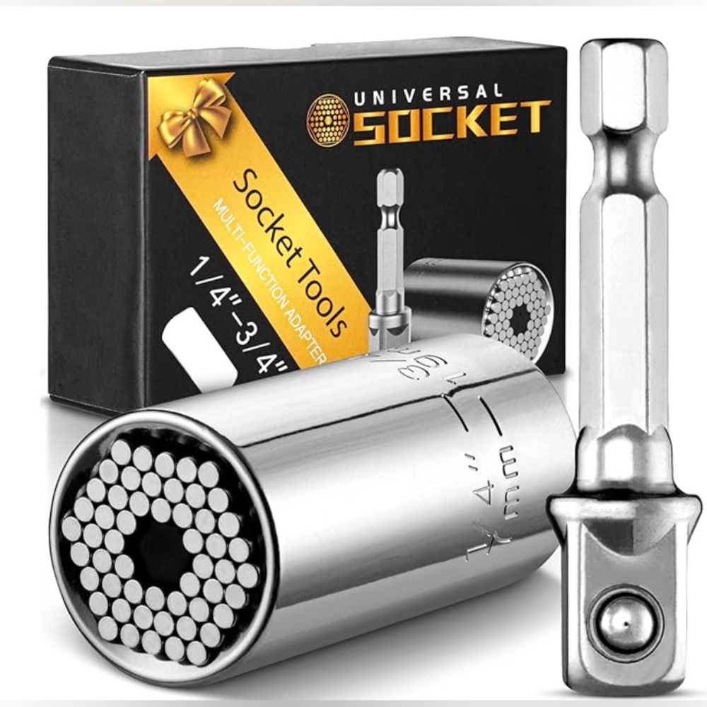 Brand New-Universal Socket Set with Power Drill Adapter